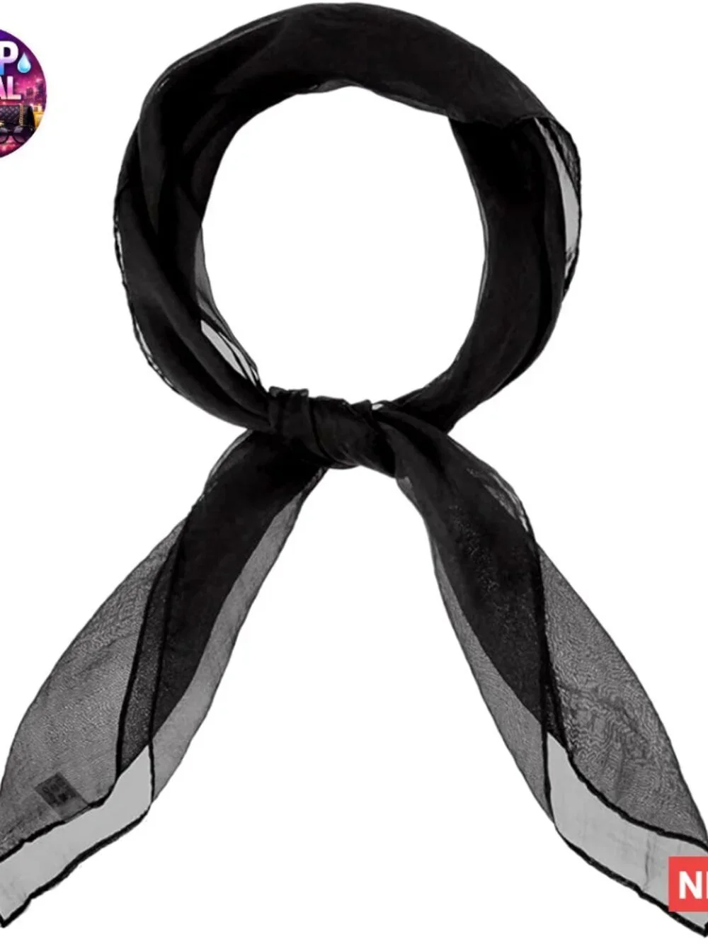 Chiffon Square Scarf for Women 50s Style Neck Head Accessory